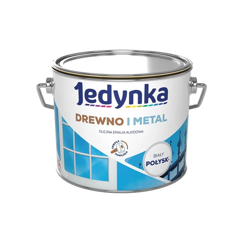 Jedynka Drewno i Metal Połysk