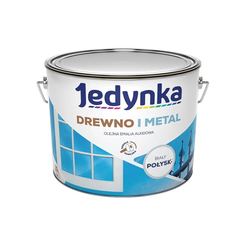 Jedynka Drewno i Metal Połysk