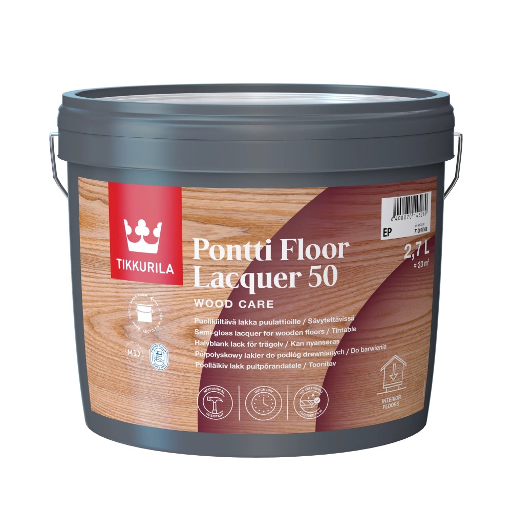 Tikkurila Pontti Floor Lacquer Semi Gloss 50